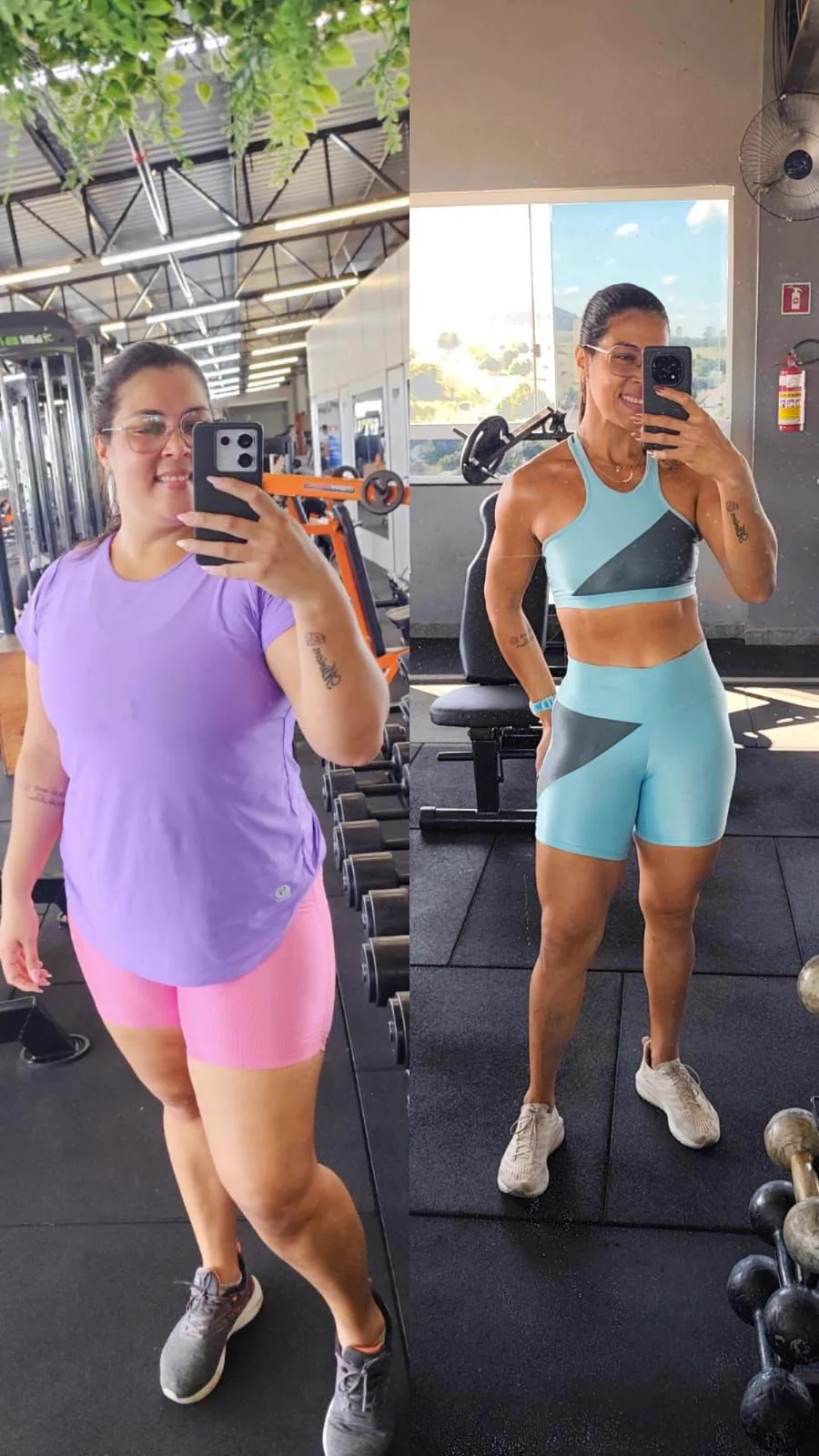 Transformação de aluno Top Fitness